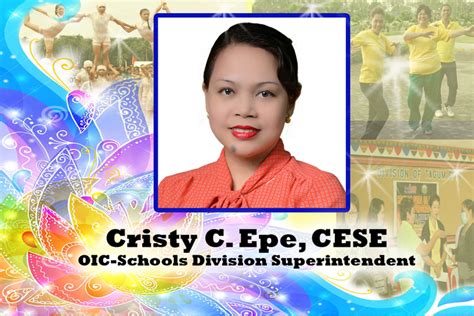 LOOK: Superintendent Cristy C. Epe .